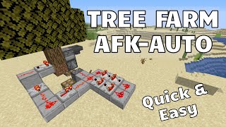 EASY AFK Tree Farm  Simple Minecraft Auto Tree Farm [upl. by Ashmead]