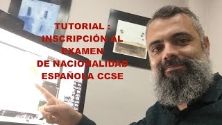 Tutorial Inscripción CCSE Nacionalidad Española [upl. by Rowland]