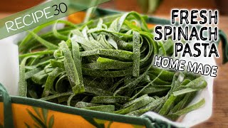 Fresh Spinach Pasta Made From Scratch [upl. by Ivett]