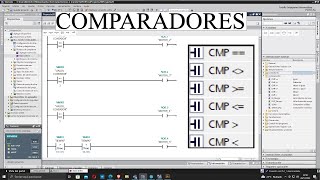 Tia Portal Comparadores en lenguaje Ladder  Funcionamiento y explicación completa [upl. by Aisirtap]