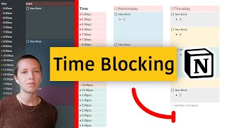 How To Use Time Blocking In Notion [upl. by Virgel]