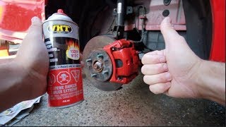 How To Paint Brake Callipers THE EASY WAY [upl. by Aramoiz]