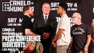 CANELO ALVAREZ VS JAIME MUNGUIA LA PRESSER HIGHLIGHTS [upl. by Vanzant]