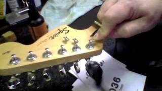 How to String an Electric Guitar quick and simple Hix Bros Music [upl. by Eniahs]