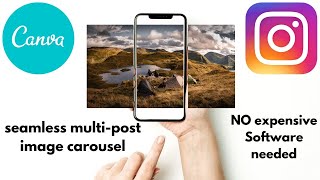 How to split Panoramic pictures in Canva for Instagram Carousel [upl. by Aicemaj]