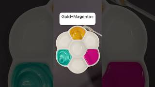 GoldMagentaTurquoise colormixing artasmr relaxing satisfying relaxcolor asmrvideos [upl. by Dublin]