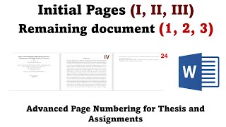 How to add different page numbers in same Word Document Advanced page numbering [upl. by Adlar]