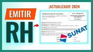 Como Emitir Recibo por Honorarios Electrónico 2024  al crédito y al contado [upl. by Elspeth]