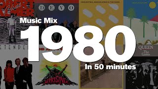 1980 in 50 minutes old version  Top hits including Devo OMD The Cure Pretenders and more [upl. by Ahsar]