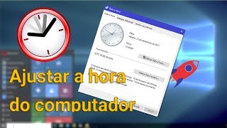 Como ajustar a hora do computador  Windows 10  ⌚ [upl. by Kehr]