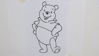 fastversion How to Draw Winnie the pooh  Step by Step Tutorial For Kids [upl. by Assetnoc]