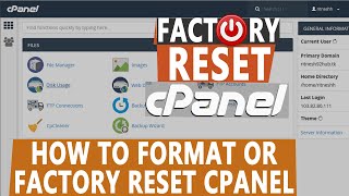 How to Reset or Format cPanel completely by yourself [upl. by Enattirb958]