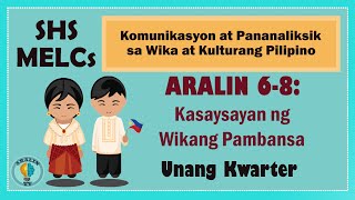 Aralin 68 Kasaysayan ng Wikang Pambansa SHS Grade 11 MELCs [upl. by Swithbert469]