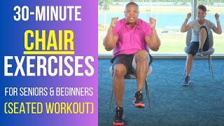 30Minute Full Body Chair Workout for Seniors amp Beginners Intermediate level [upl. by Idnic402]