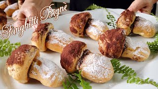 FUNGHETTI BIGNÈ CREMA E CIOCCOLATO 🍄 di Pasta choux 🍄 CREAM AND CHOCOLATE PUFF [upl. by Adlez]