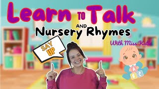 Learn To Talk amp Nursery Rhymes With Miss Katie  Baby Videos  Toddler Speech [upl. by Serene826]