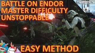 SWBF Battle On Endor  Unstoppable Easy Method [upl. by Esinaj]