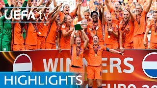 Womens EURO final highlights Netherlands v Denmark [upl. by Eiger203]