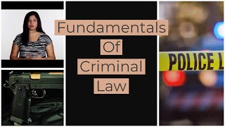 Fundamental Principles Of Criminal Law [upl. by Phia207]