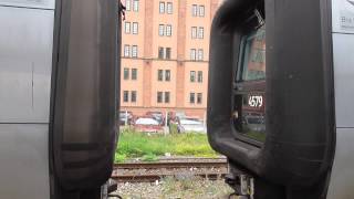 Two Danish Nose type trains couple at Kristianstad Central [upl. by Neerihs]