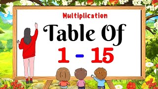 15x115 MultiplicationTable of Fifteen Tables Song Multiplication Time of tables  MathsTables [upl. by Koziel]