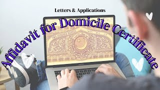 Affidavit for Domicile Certificate [upl. by Wanda]