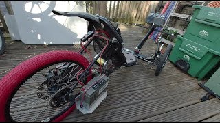 Recumbent Trike DIY Electric EBike Conversion and Test Drive [upl. by Granlund]