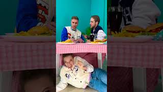 Hiding Under the Table Prank 🕵️‍♂️😆 prank funny comedy [upl. by Anelim]