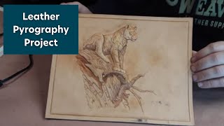 Leather Pyrography Project Pt 1 [upl. by Cynth]