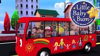 Wheels On The Red Bus  Nursery Rhymes for Babies by LittleBabyBum  ABCs and 123s [upl. by Russia]