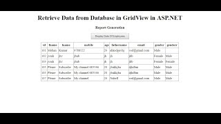 how to display data in gridview from database in ASPNET using vb code [upl. by Farrington953]