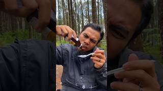 Soy sauce cough medicine💊🦠 camping survival medicine outdoors [upl. by Nosnevets]