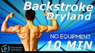 Backstroke Workout For Swimmers  No Equipment Dryland [upl. by Telracs]