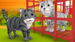 Kali Aur Safed Billi Hindi Moral Stories for Kids 3D Animated काली और सफेद बिल्ली कहानी Cat Tales [upl. by Cirdet]