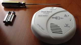 How to change the battery on a First Alert ONELINK smoke alarm [upl. by Maryl]