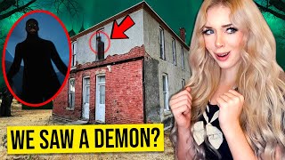 24 Hours Overnight in a DEMONIC HAUNTED House…terrifying [upl. by Anivad]