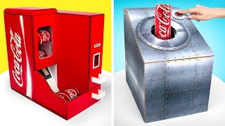 EASY AND COOL DIY Cardboard Coca Cola Vending Machines [upl. by Kragh667]