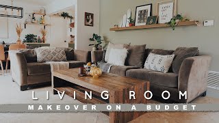 DIY LIVING ROOM MAKEOVER ON A BUDGET  REALISTIC  EASY REFRESH FOR ANYONE [upl. by Wileen]