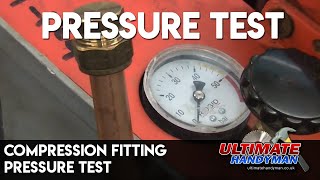 compression fitting pressure test [upl. by Novikoff463]