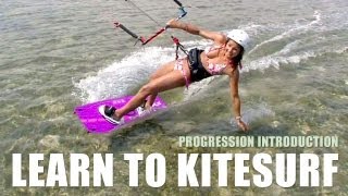 Learn To Kiteboard  Progression Kiteboarding Beginner [upl. by Barrie204]