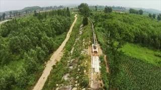 Aerial video recording of a CO2 pipeline rupture test [upl. by Ifar]