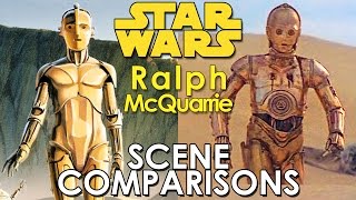 Star Wars Art Ralph McQuarrie  scene and painting comparisons [upl. by Watkin]