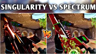 Singularity Phantom VS Spectrum Phantom Comparison  Which One Is The Best Phantom Skin In Valorant [upl. by Ynetsed]