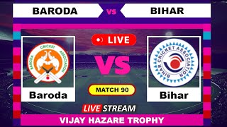 Bihar vs Baroda Live Cricket Today [upl. by Arrimat]