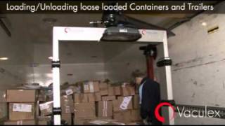 LoadingUnloading loose loaded Containers and Trailers using Vaculex ParceLift [upl. by Rosenwald]