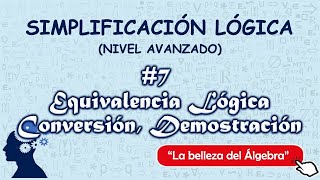 Simplificacion Logica 78  Equivalencias Logicas [upl. by Neeven]