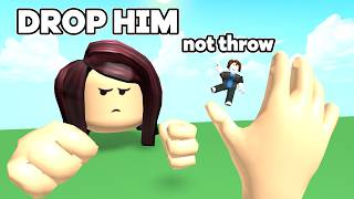 Roblox VR Hands BUT I Throw People VR Funny Moments [upl. by Rammaj864]