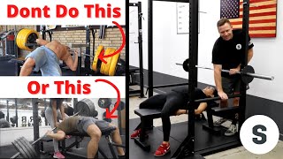 Bench Press Safety How to set up your power rack for the bench press [upl. by Ttnerb]