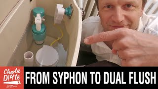 How to Replace Toilet Ball Valve amp Syphon with DUAL FLUSH amp FILL VALVE [upl. by Asilla]