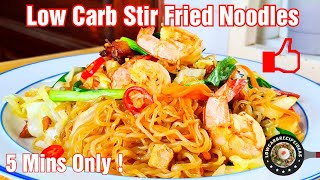 HOW TO MAKE LOW CARB STIR FRIED NOODLES  MIRACLENOODLES  KONJAC  SHIRATAKI  5 MINS ONLY  TASTY [upl. by Leonelle]